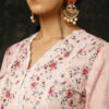PINK ROSE PRINTED PAKISTANI KURTA WITH PALAZZO AND DUPATTA - Image 5