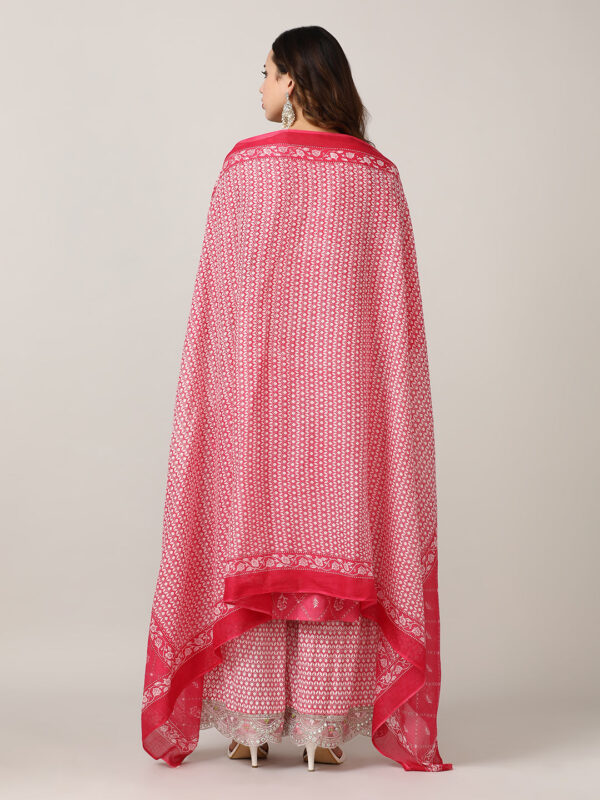 Embroidered Pure Cotton Floral Kurta Sets With Dupatta - Image 2